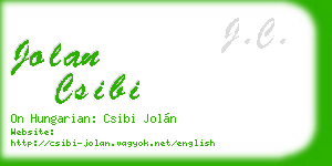 jolan csibi business card